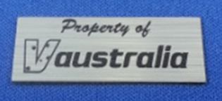 name tag laser engraved for used in the electrical industry